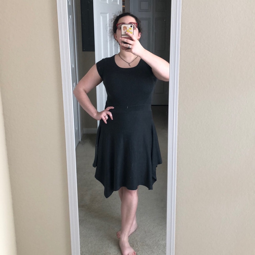 Grey sweater dress